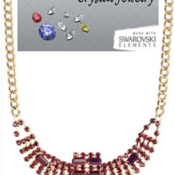 Crystal Necklace Blue or Red NWT - Picture 4 of 4